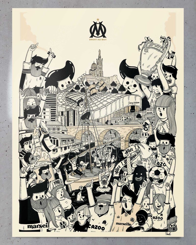 Affiche OM - Marseille par Proli