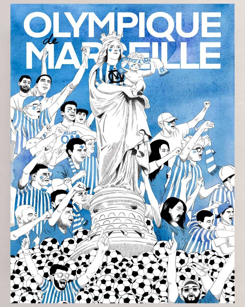 Affiche Officielle OM - Bonne Mère