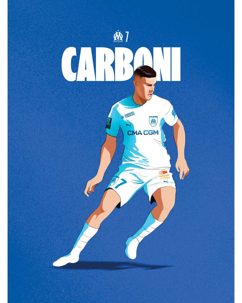 Affiche Carboni - Joueurs OM 2024/25