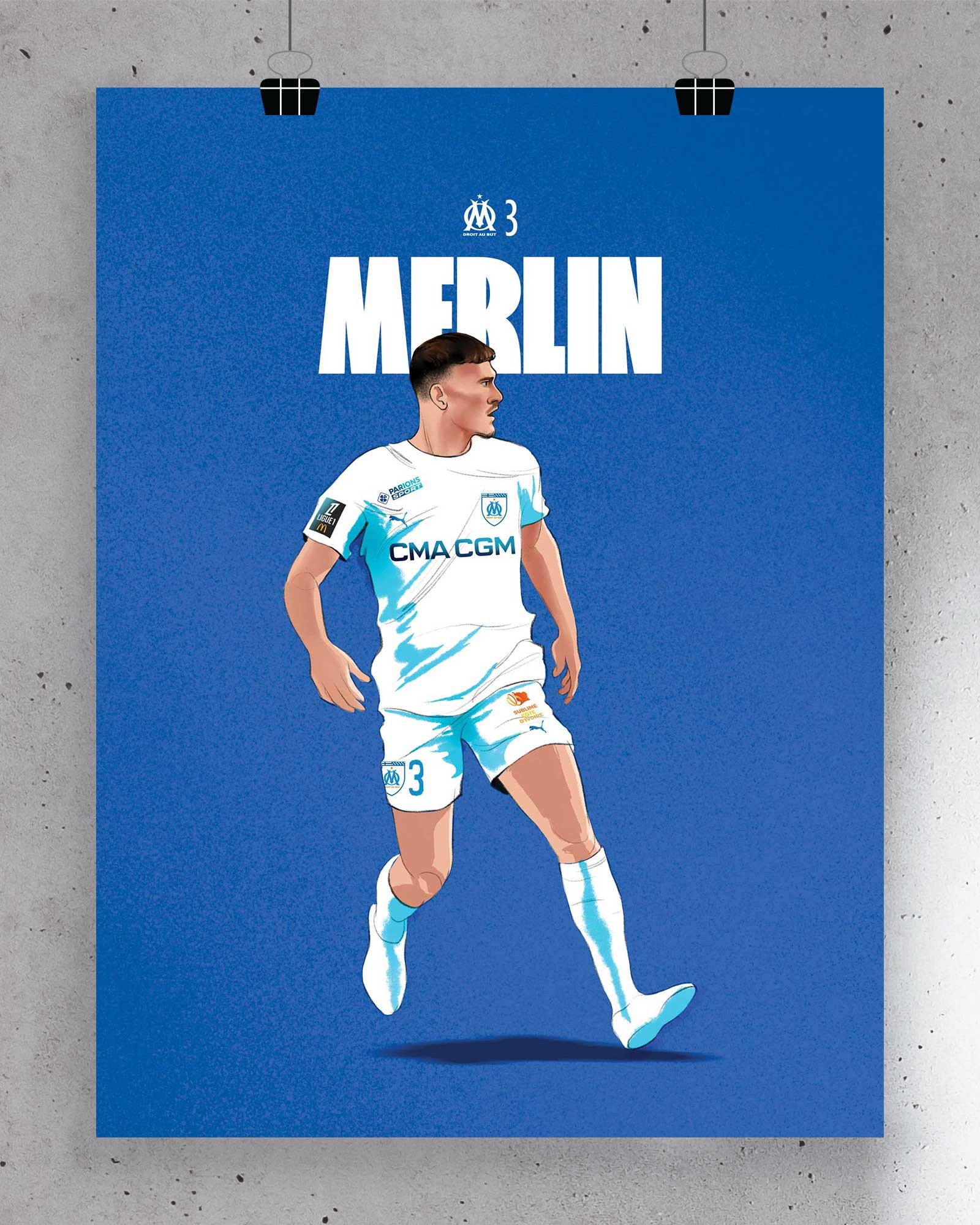 Affiche Merlin - Joueurs OM...