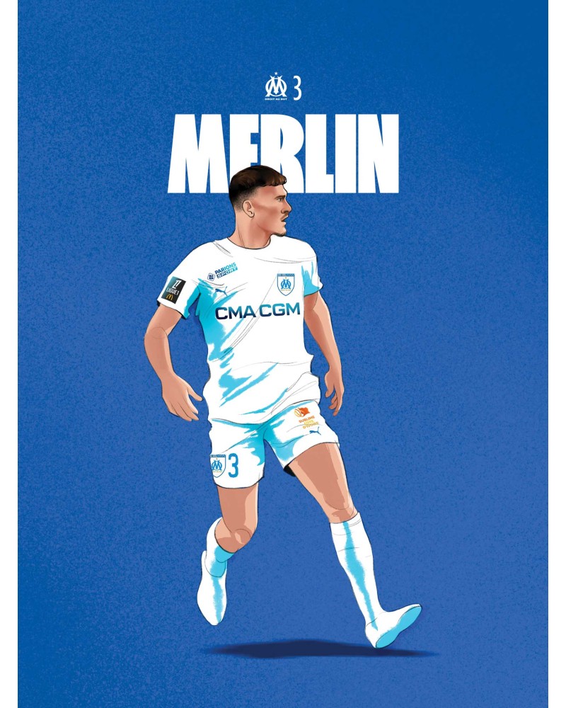 Affiche Merlin - Joueurs OM 2024/25