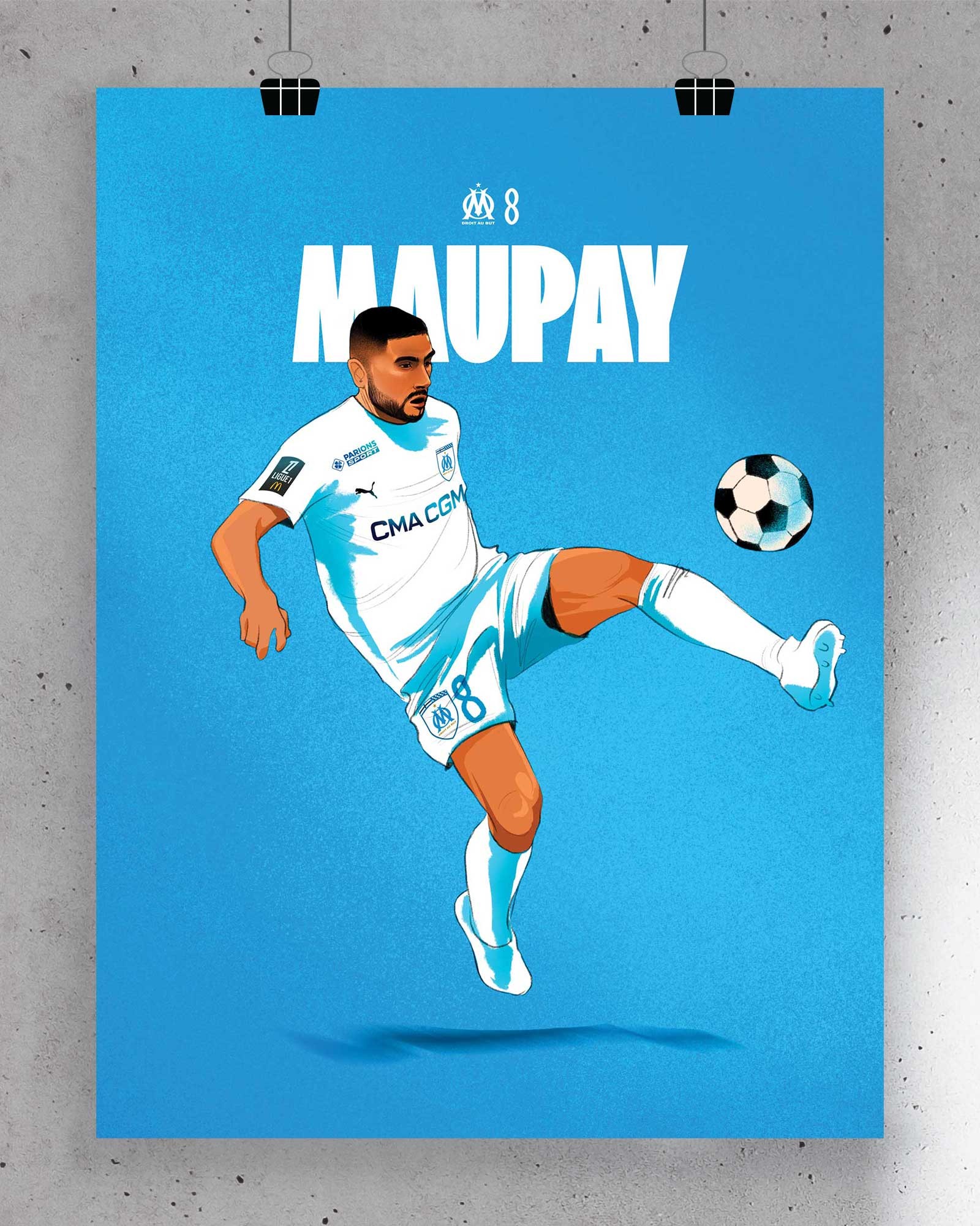 Affiche Maupay - Joueurs OM...