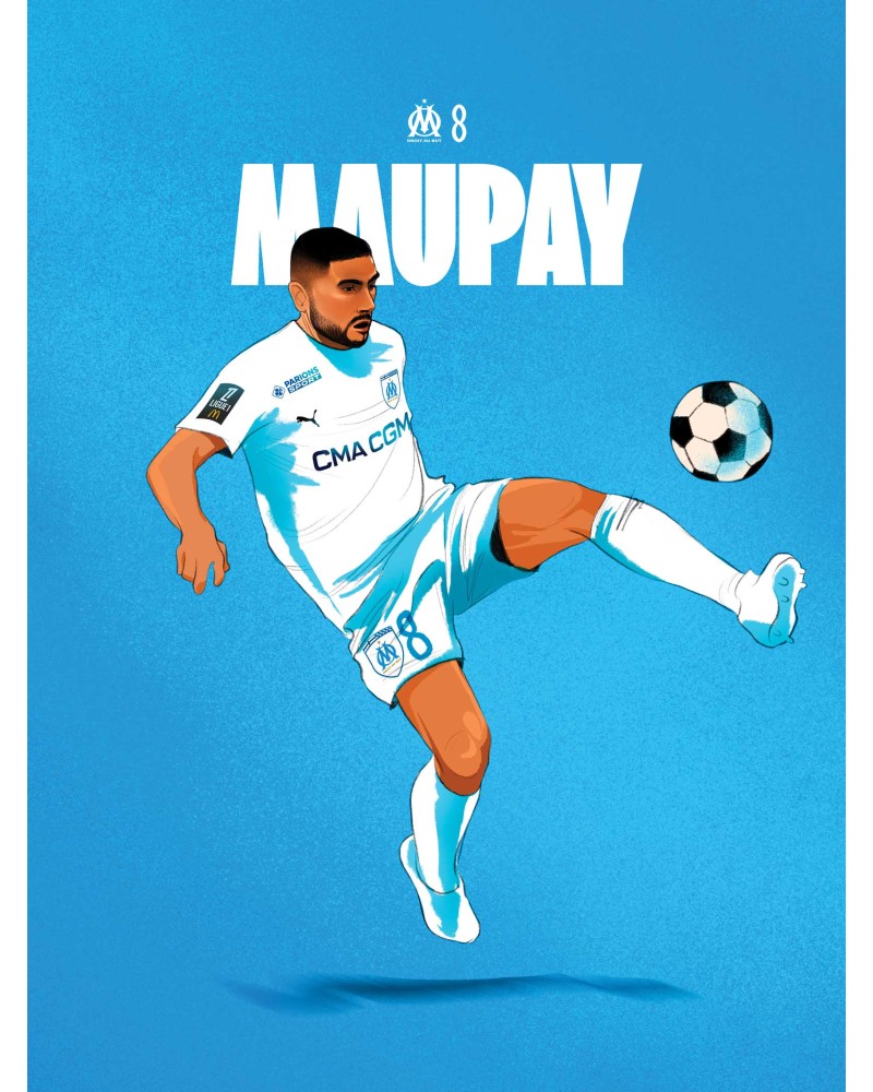 Affiche Maupay - Joueurs OM 2024/25