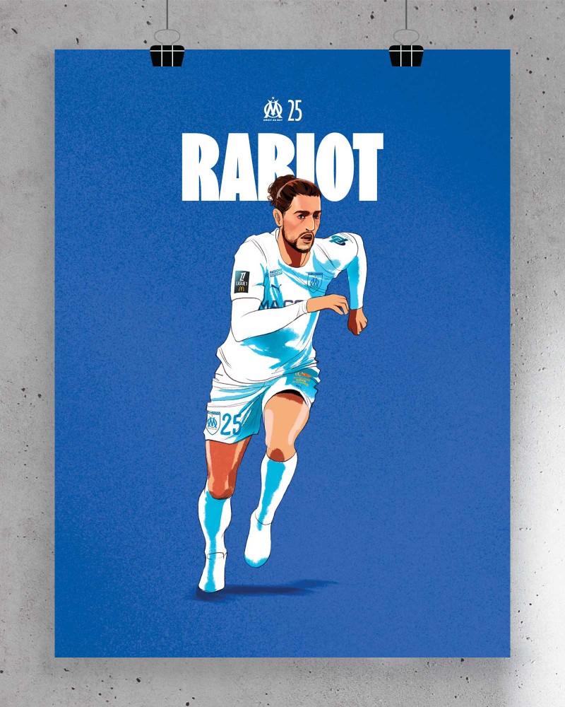 Affiche Rabiot - Joueurs OM 2024/25