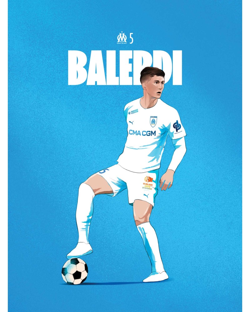 Affiche Balerdi - Joueurs OM 2024/25