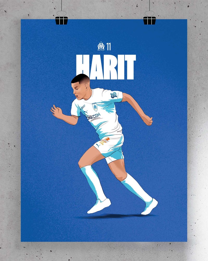 Affiche Harit - Joueurs OM 2024/25