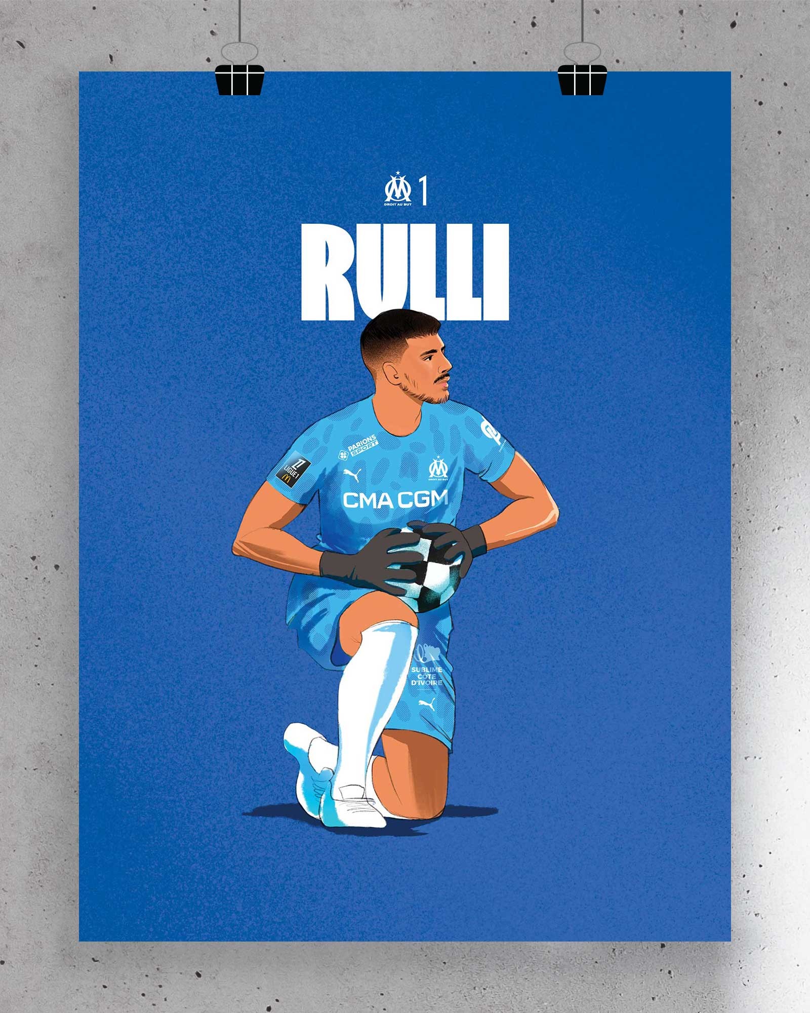 Affiche Rulli - Joueurs OM...