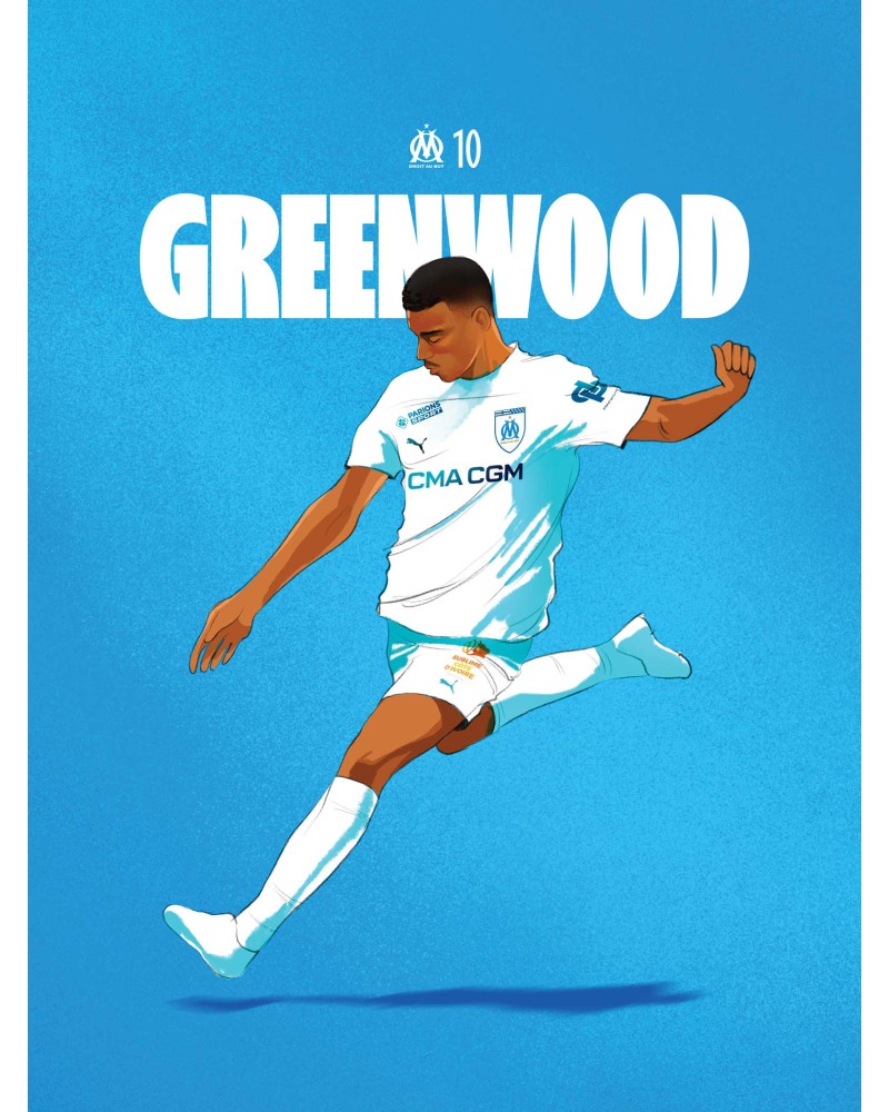 Affiche Greenwood - Joueurs OM 2024/25