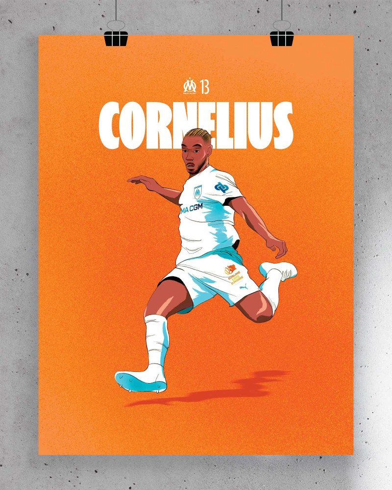 Affiche Cornelius - Joueurs OM 2024/25