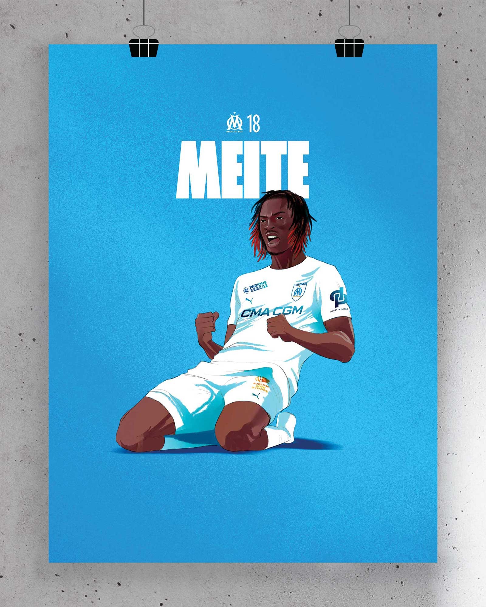 Affiche Meité - Joueurs OM...