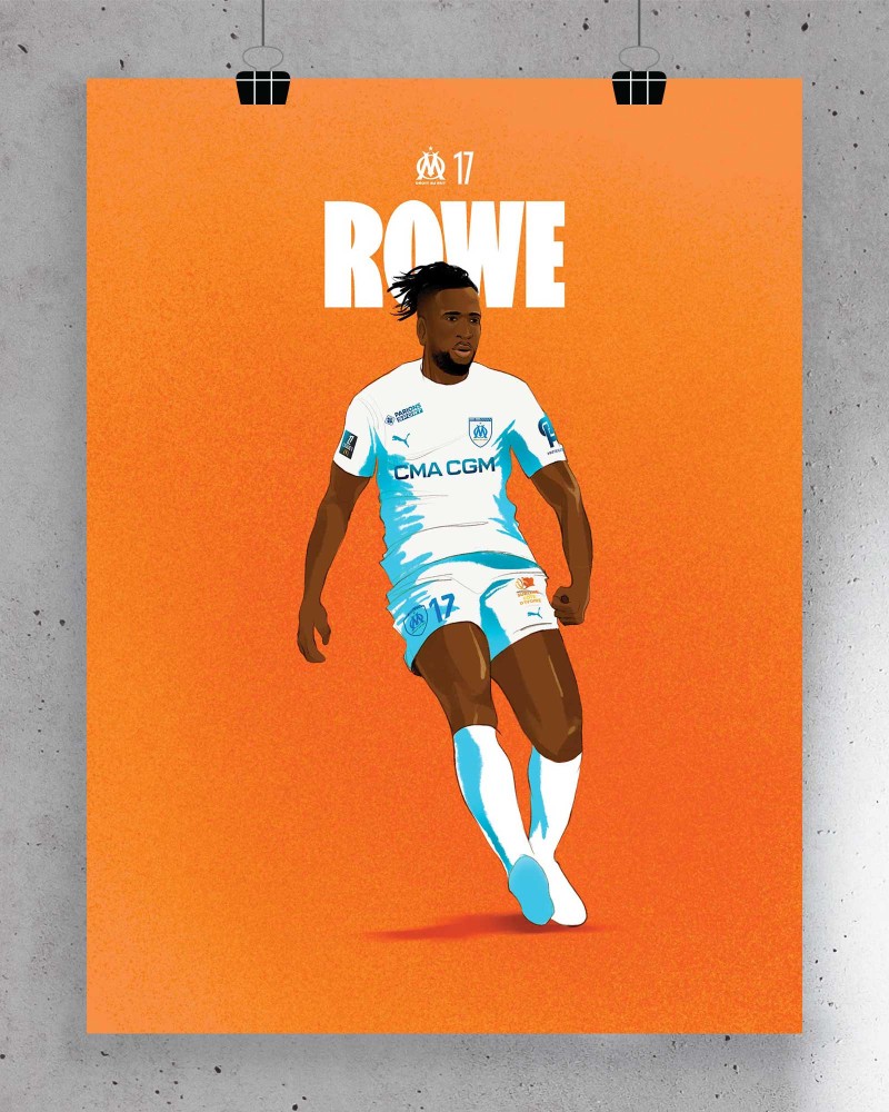 Affiche Rowe - Joueurs OM 2024/25