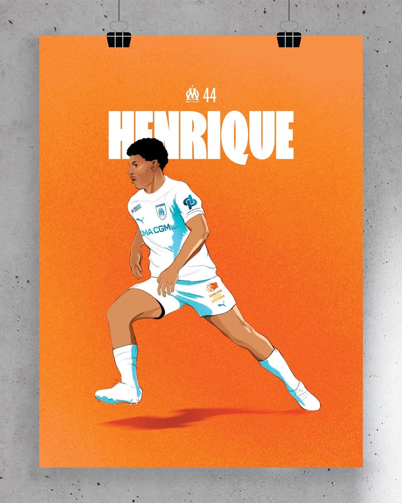 Affiche Henrique - Joueurs OM 2024/25