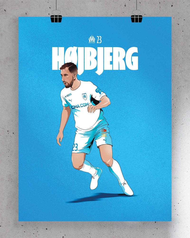 Affiche Hojbjerg - Joueurs OM 2024/25