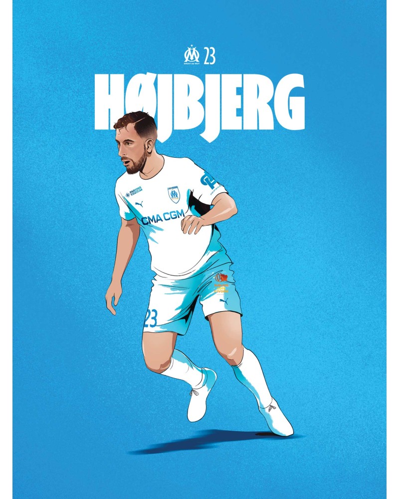 Affiche Hojbjerg - Joueurs OM 2024/25