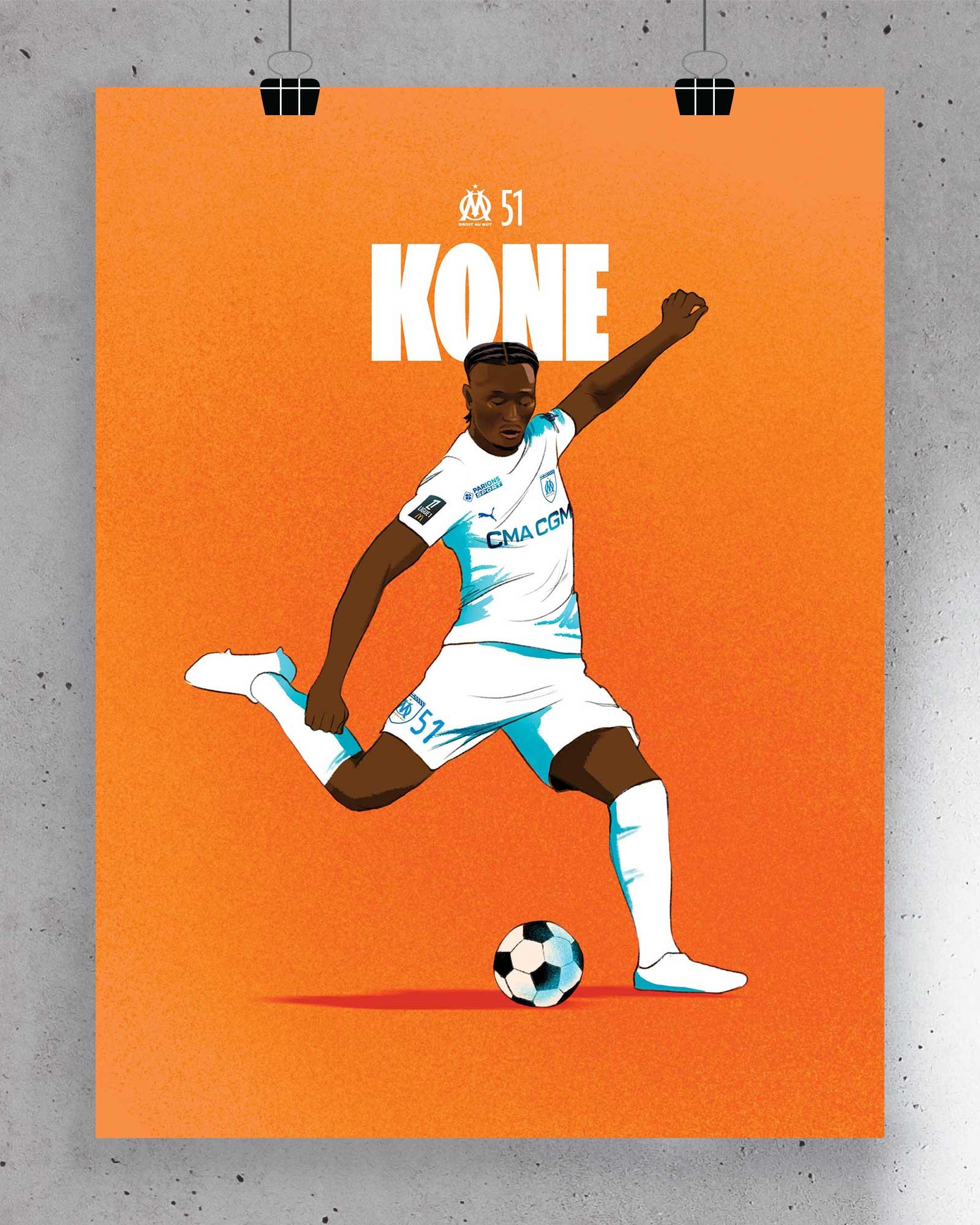 Affiche Kone - Joueurs OM...