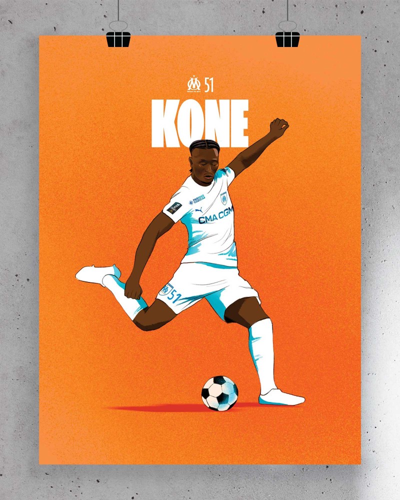 Affiche Kone - Joueurs OM 2024/25